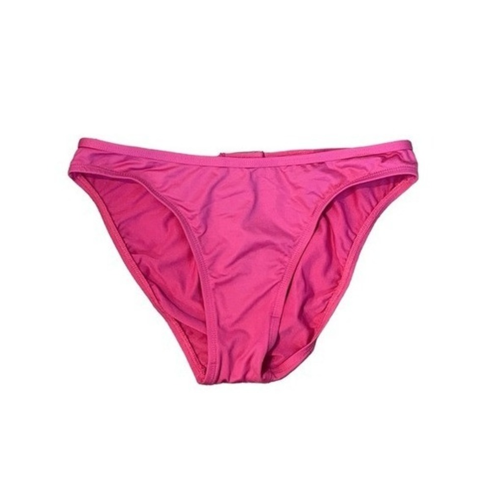 Everlast Classic Full Coverage Bikini Bottom Hot Pink Nylon Mid-Rise M